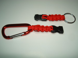 2-Piece Key Fob in Red with 3 " Red D-Ring 2